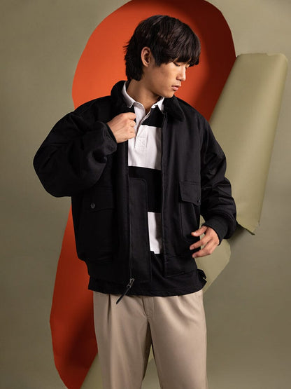 1940s B-10 Bomber Jacket BLACK | Alpha Industries